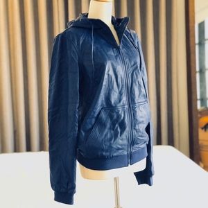 Marc By Marc Jacobs Blue Leather Jacket Size S
